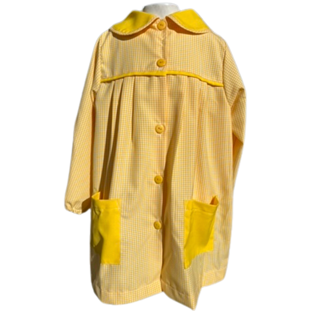 Delantal Jardin cuadrito amarillo