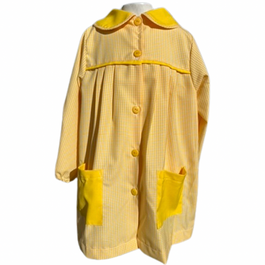 Delantal Jardin cuadrito amarillo