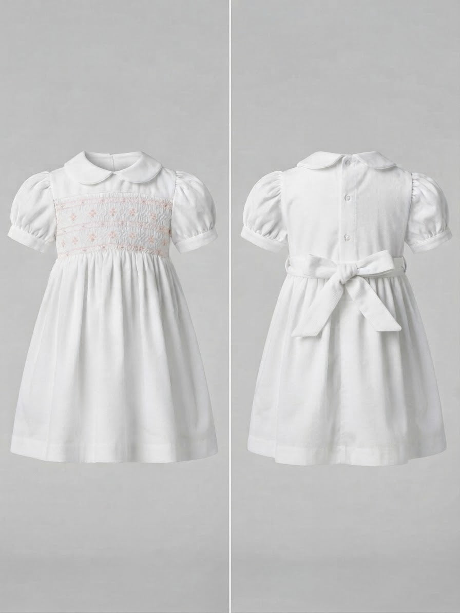 Vestido Nido de Abeja Rosado