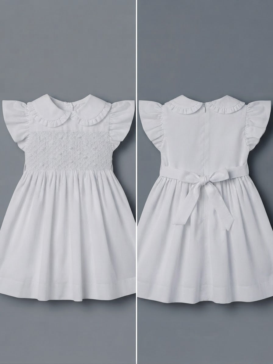 Vestido Nido de Abeja Blanco